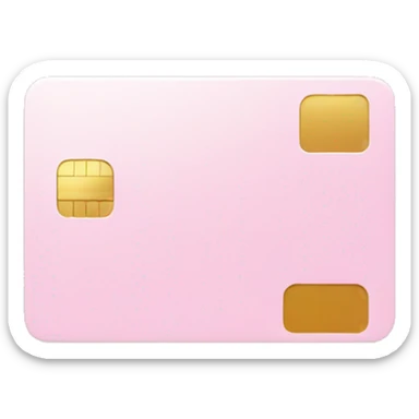 pastel pink credit card sticker