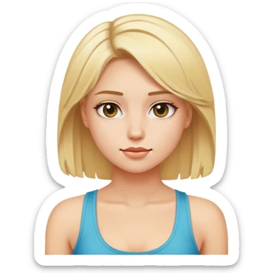 blonde girl wearing tank top sticker