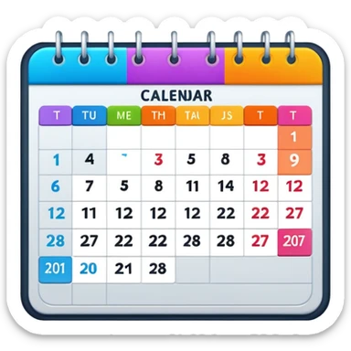 I want an emoji for a slack app that covers a weekly rotation - so something that has a calendar or depicts incidents or monitoring sticker