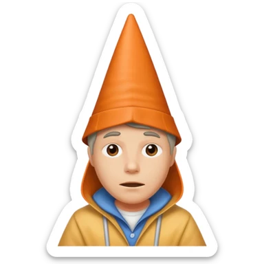With dunce cap sticker