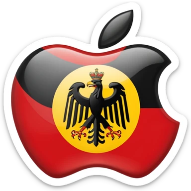 German empire flag in apple style sticker