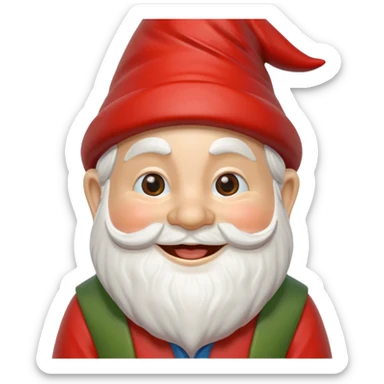 garden ornamental gnome red sticker