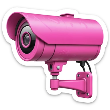 Security Camera pink with graffity sticker