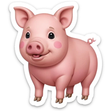 High resolution of  full body A pig sticker