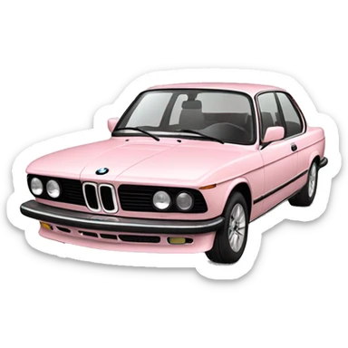 Pale pink BMW sticker