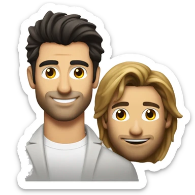 Justin baldoni next to Brad Pitt  sticker