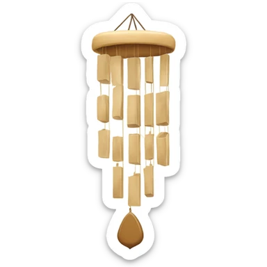 Beige wind chime  sticker