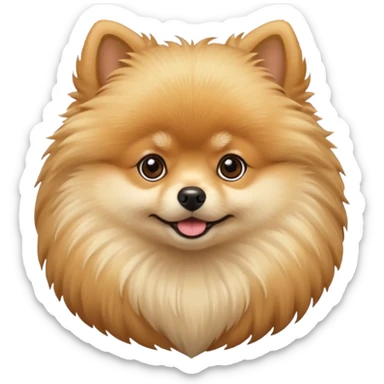 Pomeranian beige sticker