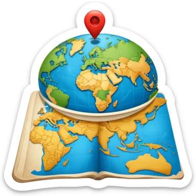 navegar, mar, mundo, mapa, brújula, dirección sticker