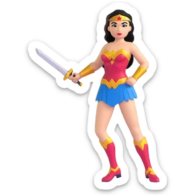 Wonder Woman superhero sticker