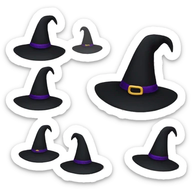 black witch hat sticker