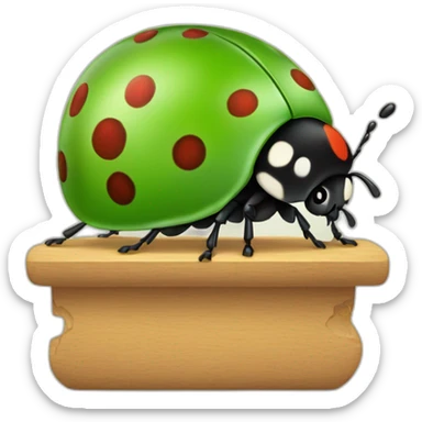 Coccinelle sur étagères sticker