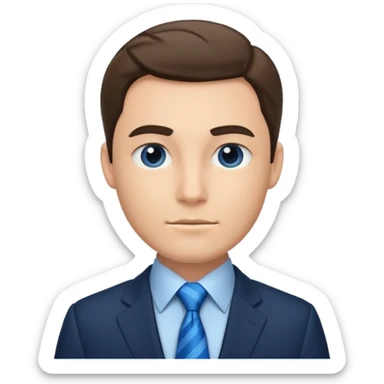 guy with suit and blue tie sticker