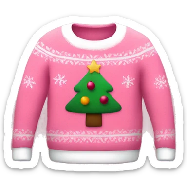 pink xmas sweater  sticker