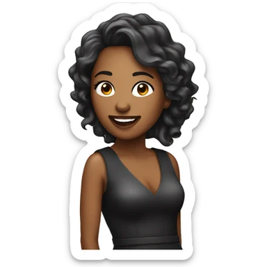 female singer sticker