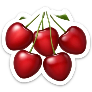 beige plate with cherries in it sticker