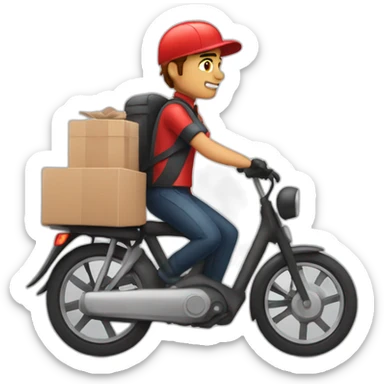 zomato delivery boy on bike sticker