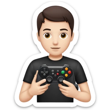 fais tong tong tong tong shaur le brairote qui tien le jeu stell the brairot dans ca main  sticker