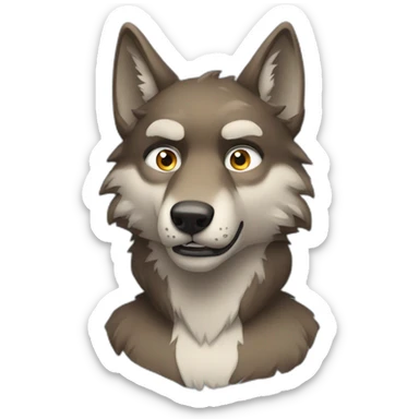 wolf with six pack sticker