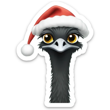 Christmas emu sticker