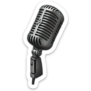 mic dropped from hand sticker