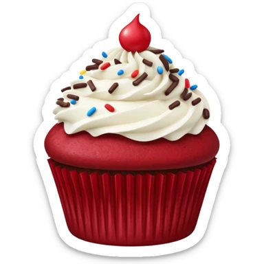 Red velvet cupcake  sticker
