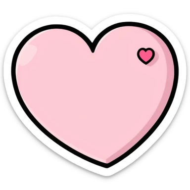 Pink heart sticker