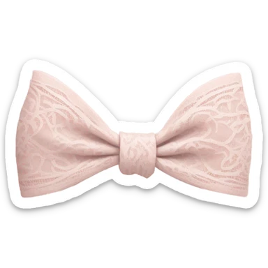 Pale pink lace bow sticker