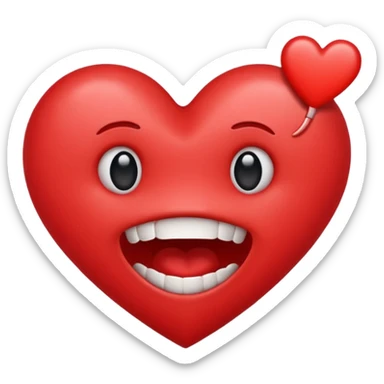 Jaw drop love emoji sticker