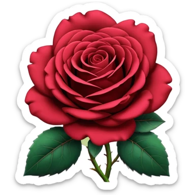 Black rose emoji sticker