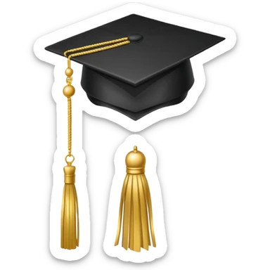 graduate cap sticker