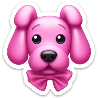 pink balloon dog sticker