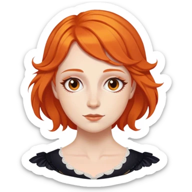 penelope featherington bridgerton and orange haired sticker