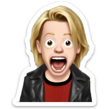 Macaulay culkin home alone scream with Michael jackson sticker