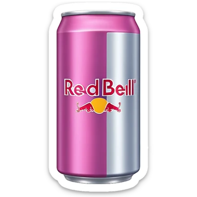 Redbull can pink sticker