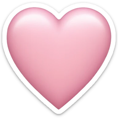 light pink heart sticker