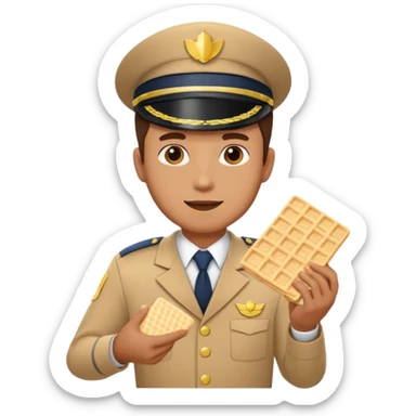 A mam delivering wafers fast sticker