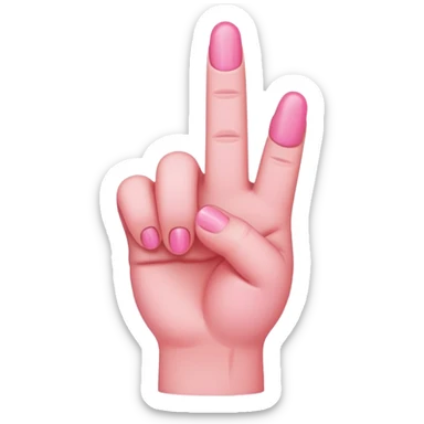 A pink middle finger sticker