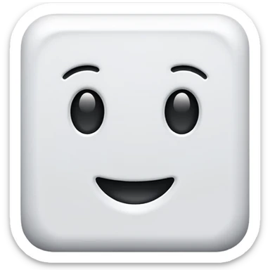 white square empty 3d without any faces sticker