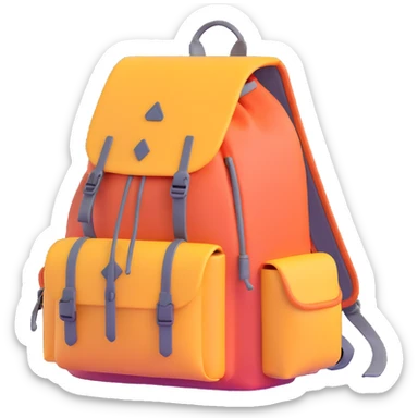 camping backpack sticker
