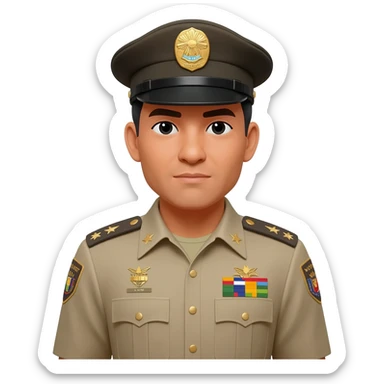 Filipino man event Marshall uniform sticker