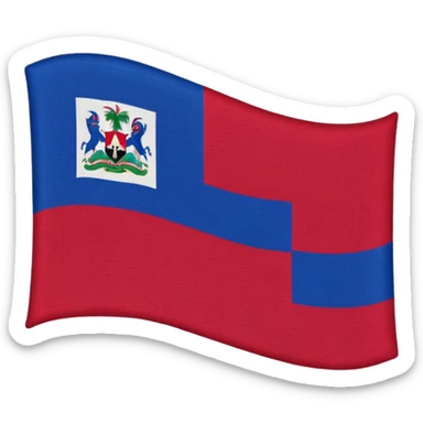 Haitian flag sticker