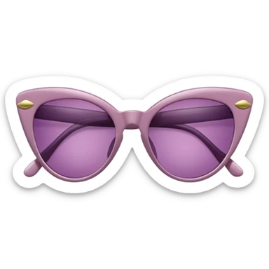 Retro mauve sunglasses cateye sticker
