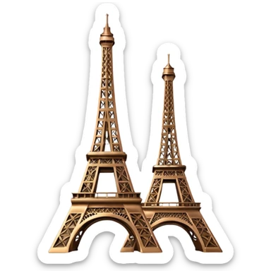 la Tour Eiffel qui fait un bisous  sticker