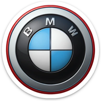 Bmw red logo sticker