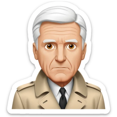 Leslie Nielsen as Frank Drebin in The Naked gun sticker