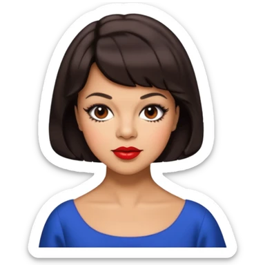 Florence Ballard with dark brown hair sticker