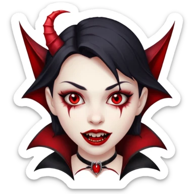 Vampire devil girl sticker