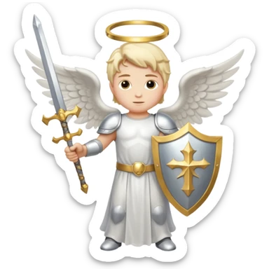 - 🛡️ Shield – symbolizing protection
- ⚔️ Sword – representing spiritual warfare
- 👼 Angel – the heavenly messenger
- ✨ Sparkles – highlighting his glory sticker