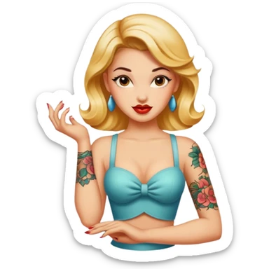 arm pin up tattoo  sticker